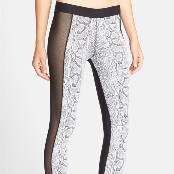 Revolve Blue Life Snake Mesh Leggings - Picture 2 of 3